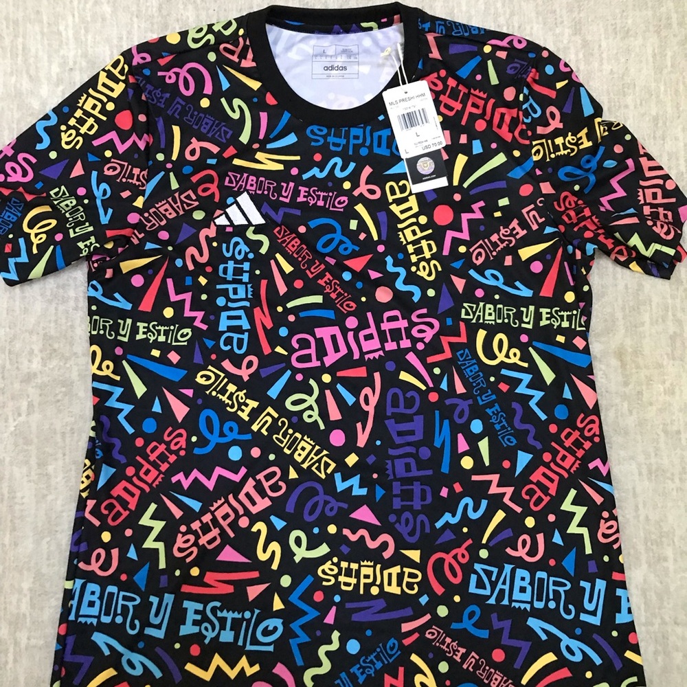 adidas MLS Hispanic Heritage Jersey Soccer Shirt Men’s Size L Slim Fit